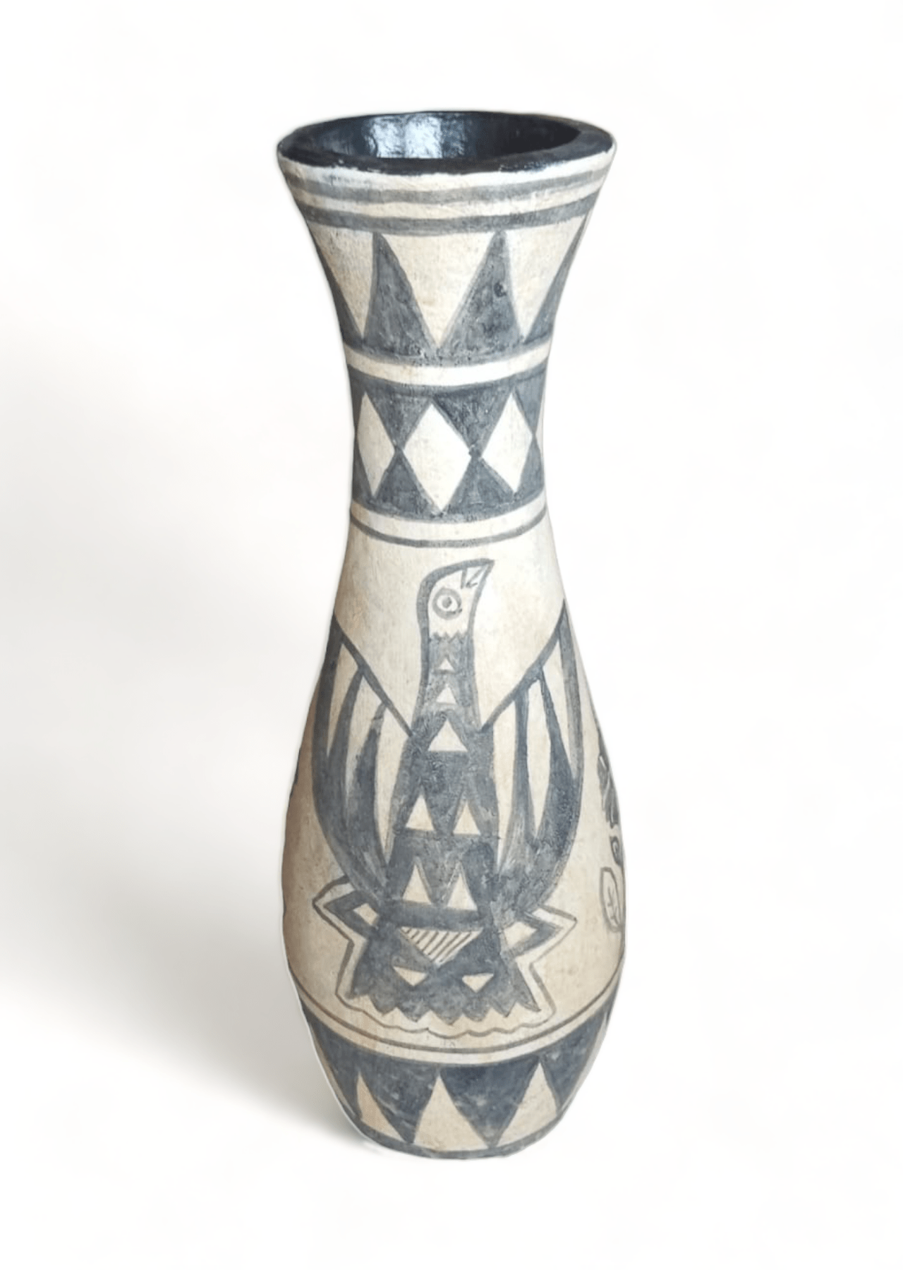 Hand-Painted Gaya Cyprus Eagle Vase from Bali
